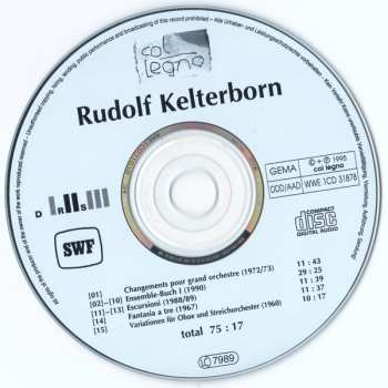 CD Rudolf Kelterborn: Changements / Ensemble-Buch I / Escursioni / Fantasia A Tre / Variationen Für Oboe Und Streichorchester 346857