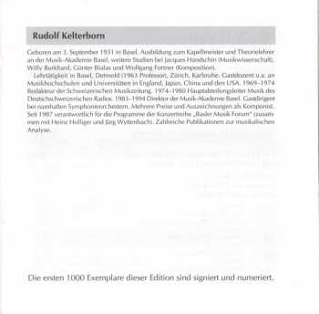 CD Rudolf Kelterborn: Changements / Ensemble-Buch I / Escursioni / Fantasia A Tre / Variationen Für Oboe Und Streichorchester 346857