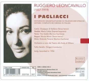 CD Tullio Serafin: I Pagliacci DIGI 558289