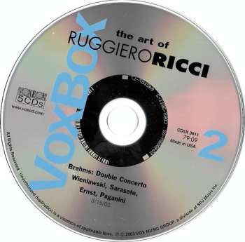 5CD Ruggiero Ricci: The Art Of Ruggiero Ricci 608014