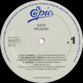 LP Sade: Promise 632301