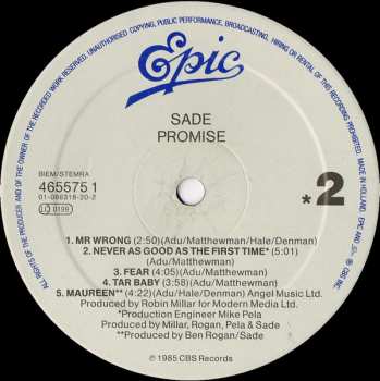 LP Sade: Promise 632301