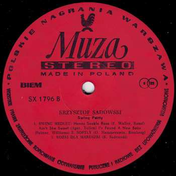 LP Krzysztof Sadowski: Swing Party 613693