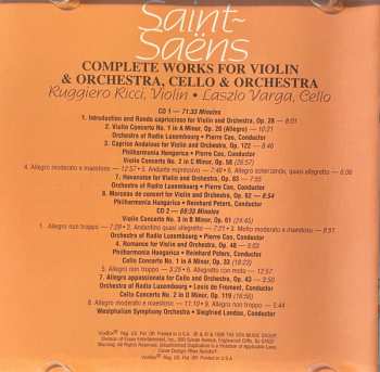 2CD Camille Saint-Saëns: Complete Works For Violin & Orchestra and Cello & Orchestra 656834