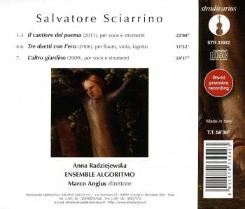 CD Salvatore Sciarrino: Cantiere del poema / Tre duetti con l'eco / L'altro giardino 319718