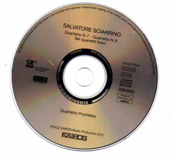 CD Salvatore Sciarrino: Quartetto N.7 · Quartetto N.8 · Sei Quartetti Brevi 323002