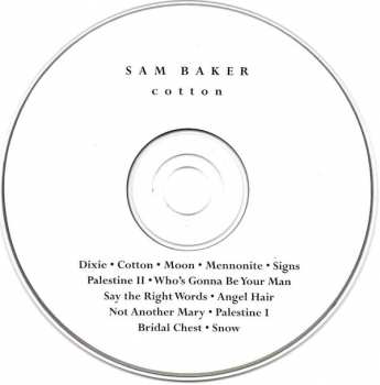 CD Sam Baker: Cotton DIGI 98599