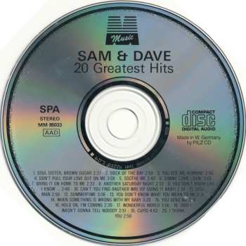 CD Sam & Dave: 20 Greatest Hits 584390