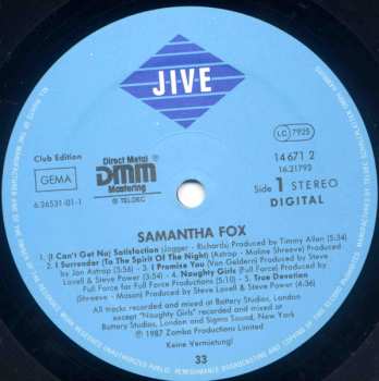 LP Samantha Fox: Samantha Fox 633123