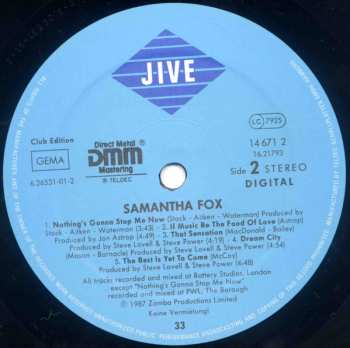 LP Samantha Fox: Samantha Fox 633123