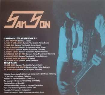 CD Samson: Live At Reading '81 DIGI 20854