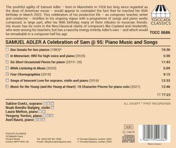 CD Samuel Adler: A Celebration Of Sam @ 95: Piano Music And Songs 582575