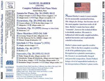 CD Samuel Barber: Solo Piano Music 600738