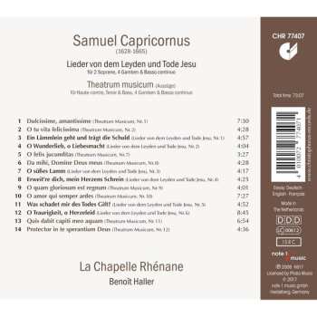 CD Samuel Capricornus: Lieder Von Dem Leyden Und Tode Jesu 609347