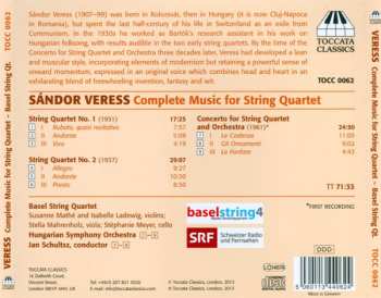 CD Sándor Veress: Complete Music For String Quartet 552351