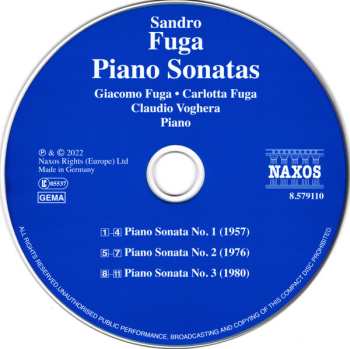 CD Sandro Fuga: Piano Sonatas Nos. 1-3 646523