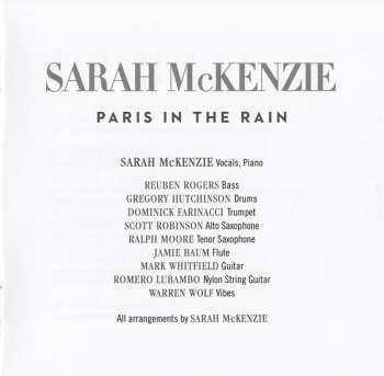 CD Sarah McKenzie: Paris In The Rain 27434