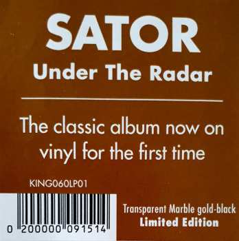 LP Sator: Under The Radar LTD | CLR 74442