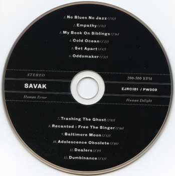 CD SAVAK: Human Error / Human Delight  580467