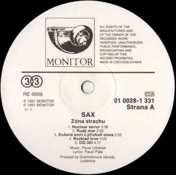 LP SAX: Zóna Strachu 612067