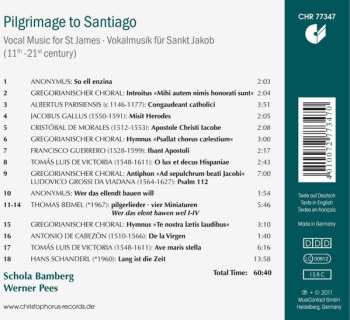 CD Schola Bamberg: Pilgrimage To Santiago: Vocal Music For St James, 11th To 21st Century = Vokalmusik Für Sankt Jakob 605126