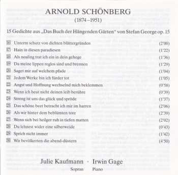 CD Arnold Schoenberg: Das Buch Der Hängenden Gärten ∙ Ausgewählte Lieder 627817