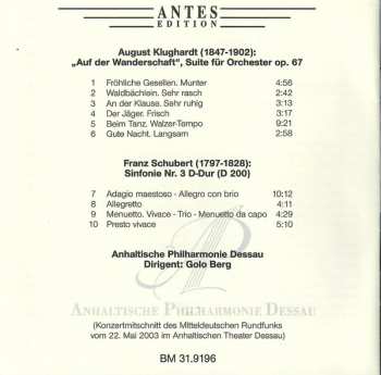 CD Franz Schubert: Anhaltische Philharmonie Dessau Spielt Schubert Und Klughardt 561435