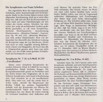 CD Franz Schubert: Symphony No.7 (No.8) In B Minor, D.759 "Unfinished" / Symphony No.5 In B-Flat Major, D.485 629409