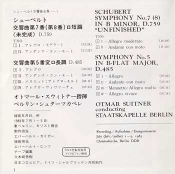 CD Franz Schubert: Symphony No.7 (No.8) In B Minor, D.759 "Unfinished" / Symphony No.5 In B-Flat Major, D.485 629409