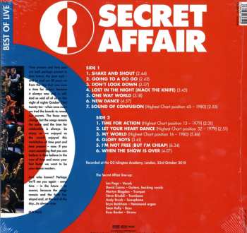 LP Secret Affair: Time For Action - Best Of Live LTD | CLR 587270