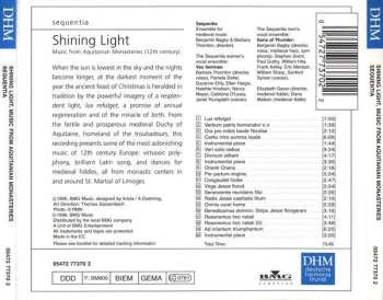 CD Sequentia: Shining Light (Music From Aquitanian Monasteries (12th Century)) 631595