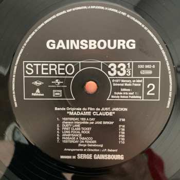 LP Serge Gainsbourg: Madame Claude (Bande Originale Du Film) LTD 466648