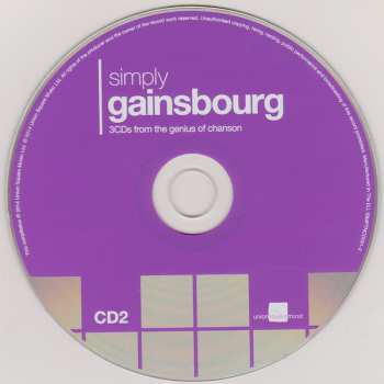 3CD/Box Set Serge Gainsbourg: Simply Gainsbourg (3 CDs From The Genius Of Chanson) 616242