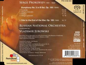 SACD Sergei Prokofiev: Symphony No. 5 In B Flat, Op. 100 / Ode To The End Of The War Op. 105 342175