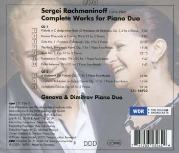 2CD Sergei Vasilyevich Rachmaninoff: Complete Works For Piano Duo 601004