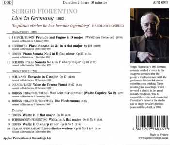 2CD Sergio Fiorentino: In Germany • 1993 Live Recordings 314192