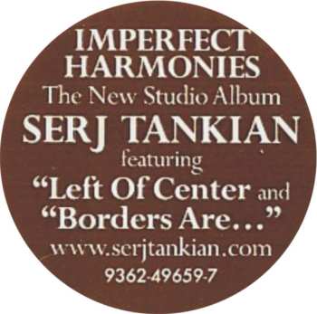 CD Serj Tankian: Imperfect Harmonies 563680