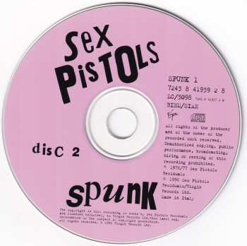 2CD Sex Pistols: Never Mind The Bollocks Here's The Sex Pistols / Spunk 622178