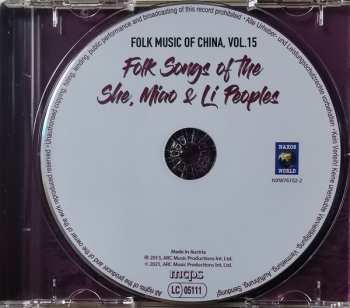 CD She: Folk Songs Of The She, Miao & Li Peoples 445864