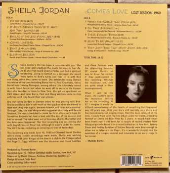 LP Sheila Jordan: Comes Love - Lost Session 1960 LTD 636534