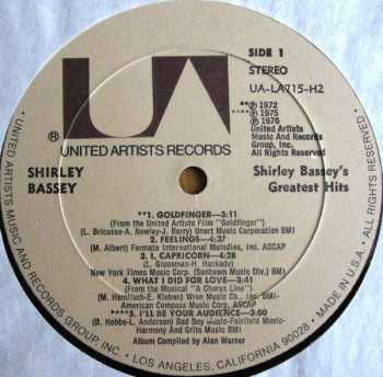 2LP Shirley Bassey: Shirley Bassey's Greatest Hits 636178