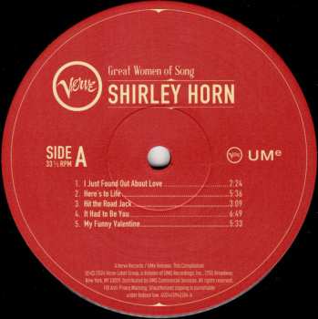 LP Shirley Horn: Great Women Of Song: Shirley Horn 647339