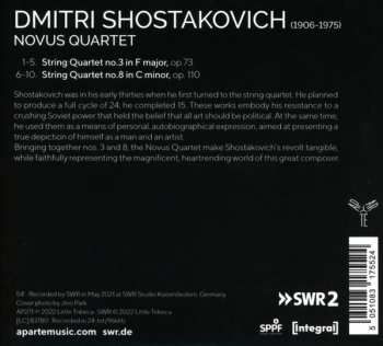 CD Dmitri Shostakovich: String Quartets No. 3 & No. 8 545088