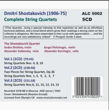 5CD Shostakovich Quartet: Shostakovich: Complete String Quartets 472926