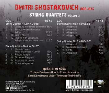 2CD Dmitri Shostakovich: String Quartets Volume 3 640766