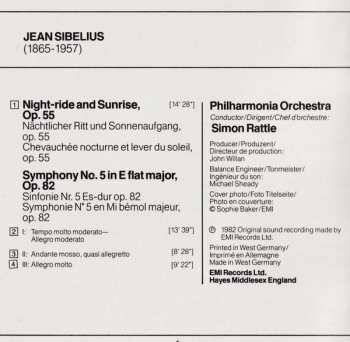 CD Jean Sibelius: Symphony No.5 In E Flat - Night Ride And Sunrise 607166