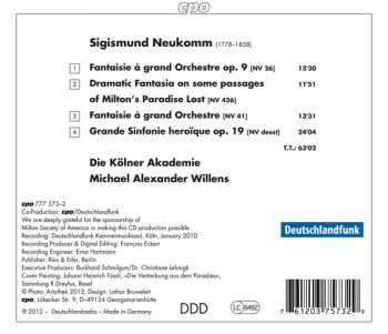 CD Kölner Akademie: Three Orchestral Fantasies; Sinfonie Heroïque 114519