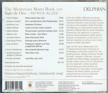 CD Siglo De Oro: The Mysterious Motet Book 1539 582018