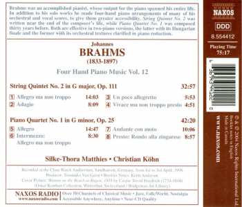 CD Silke-Thora Matthies: Four Hand Piano Music Vol.12, String Quintet No. 2, Piano Quartet No. 1 327025