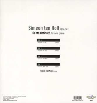 2LP Simeon ten Holt: Canto Ostinato (For Solo Piano) 76289